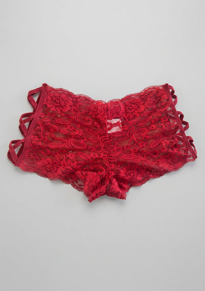 Spitzenunterhosen mit dekorativen Trägern