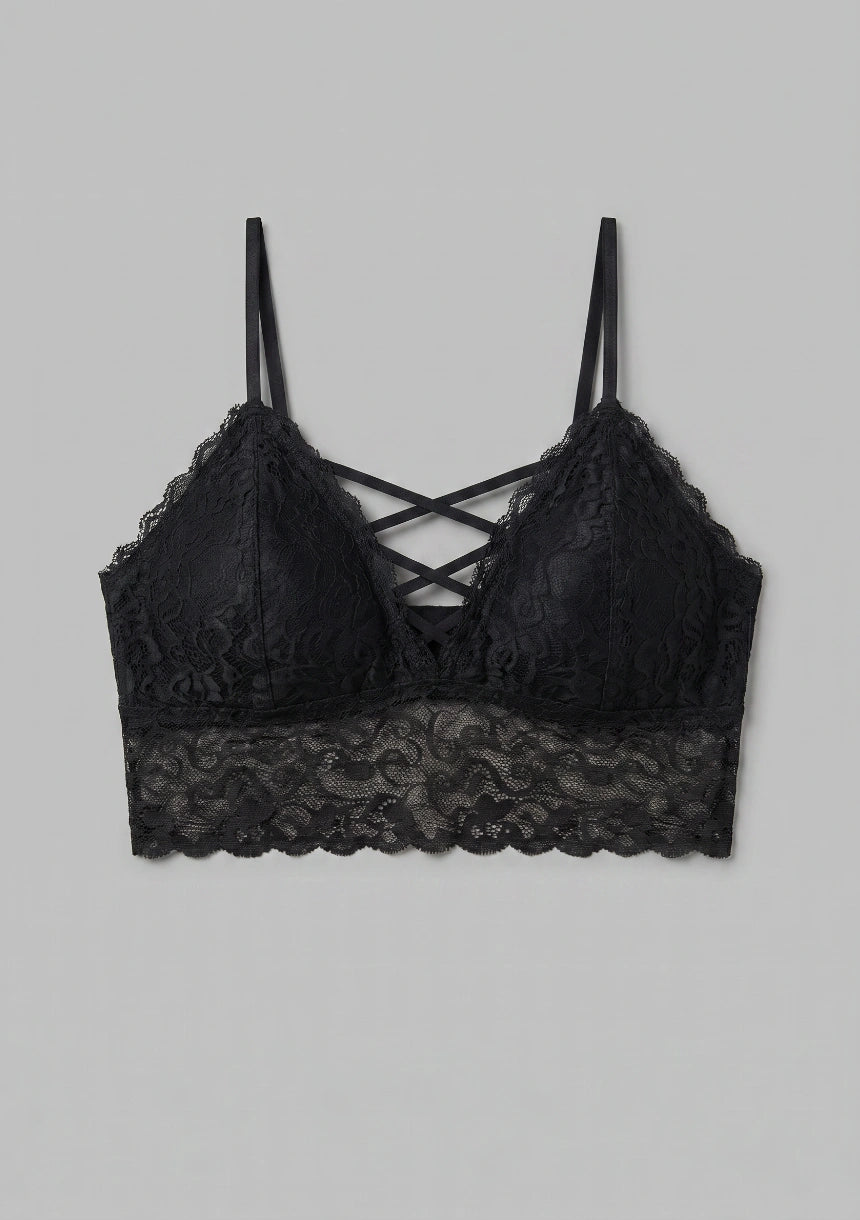 Spitzen-Bralette mit niedrigem Schnitt
