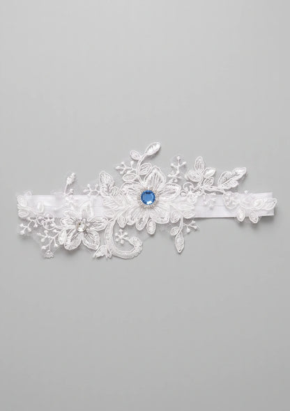 Blumenförmiger Strumpfhalter mit Zirkonia