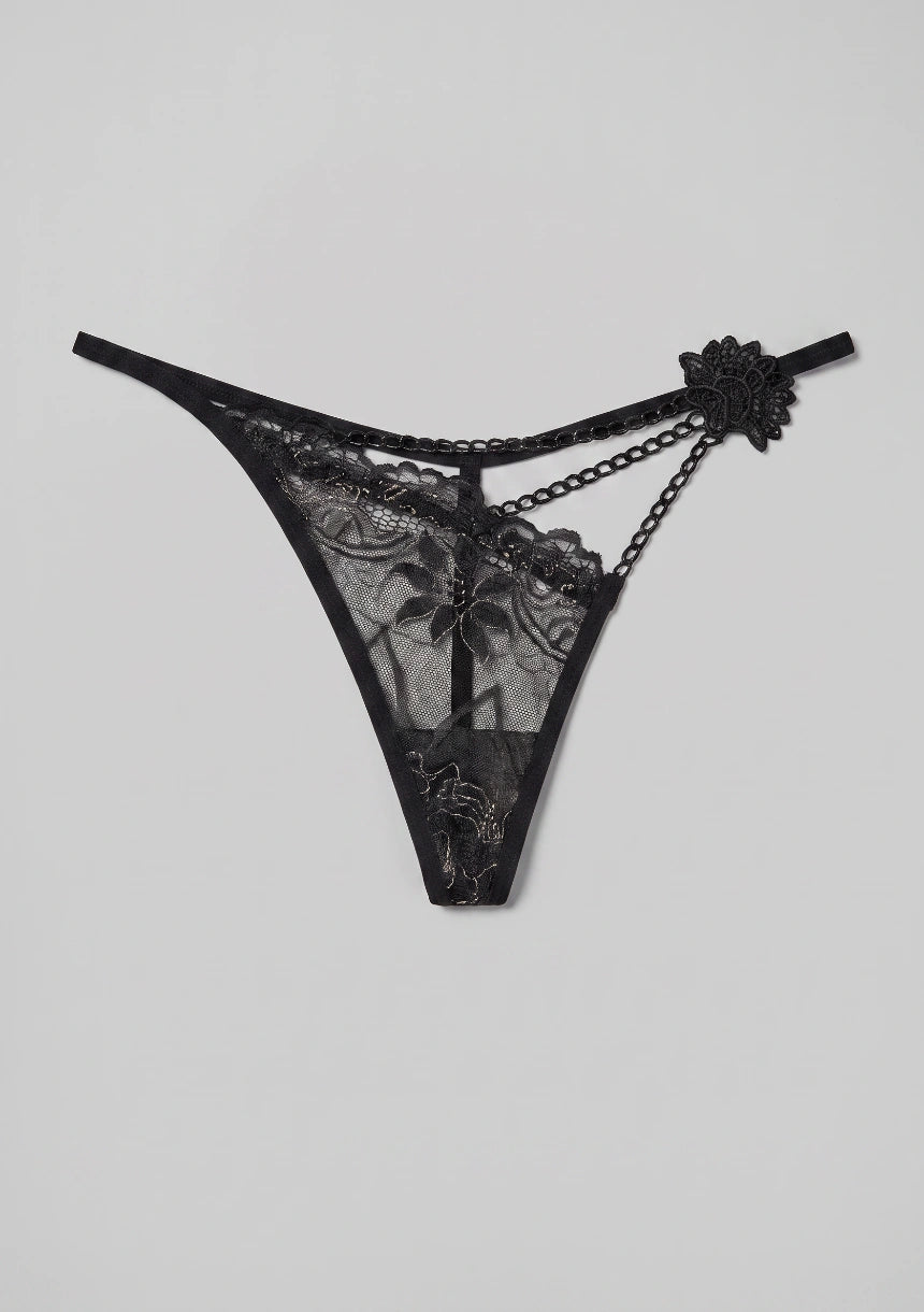 Transparente Spitzenstring-Hose
