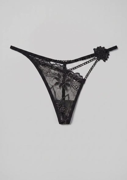 Transparente Spitzenstring-Hose