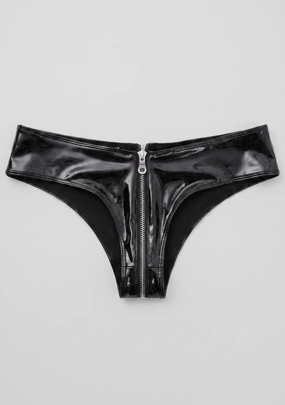 Latex Slips mit Reißverschluss