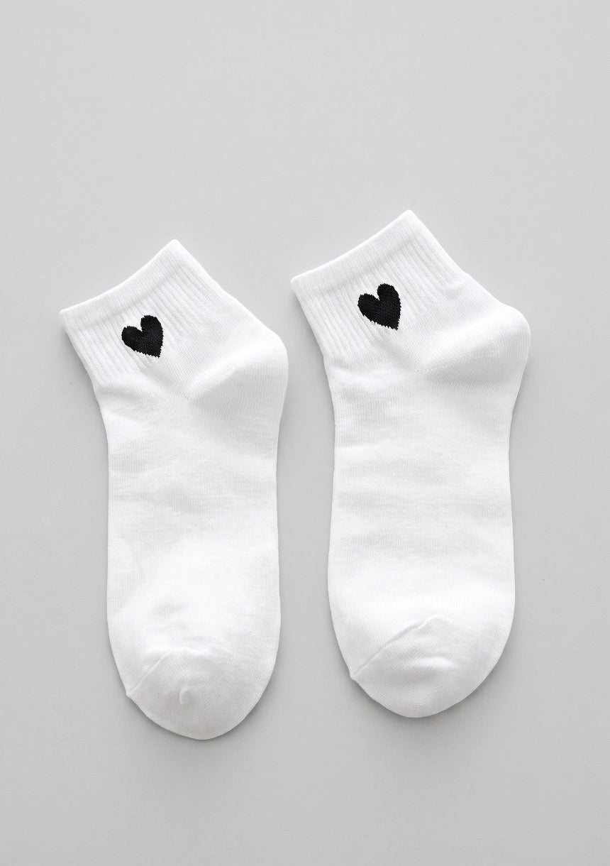 Knöchelsocken mit dekorativem Herz