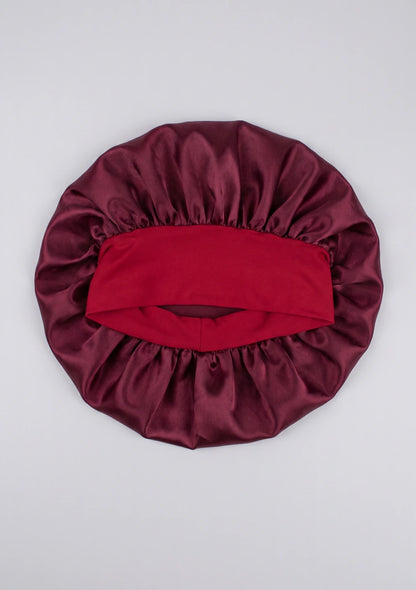 Satin Schlafhaube mit elastischem Band