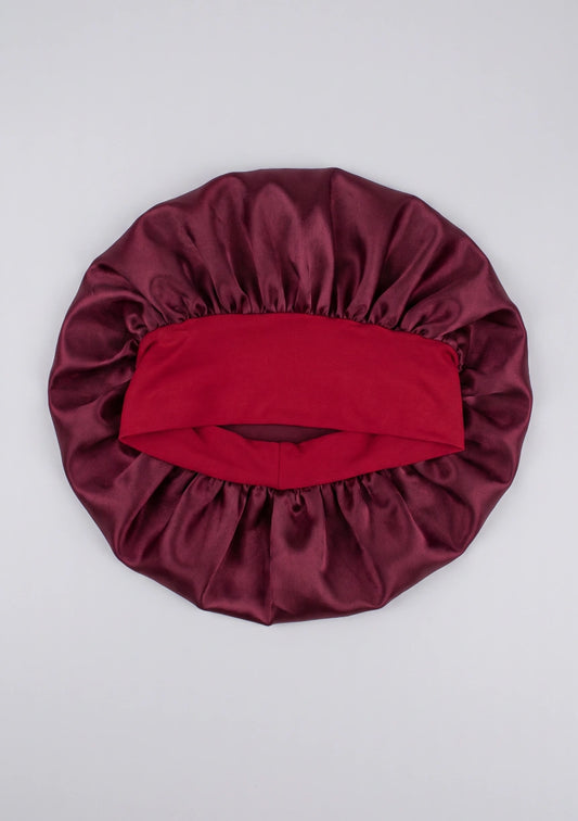 Satin Schlafhaube mit elastischem Band