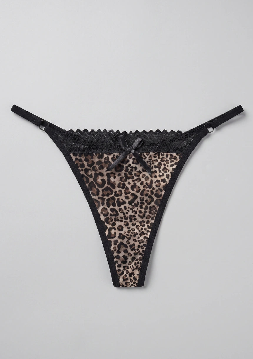 Leopardenmuster String-Tangas