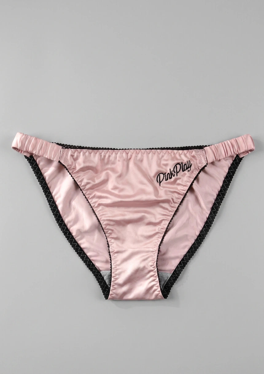 Satin Klassische Slips mit Elastischem Bund