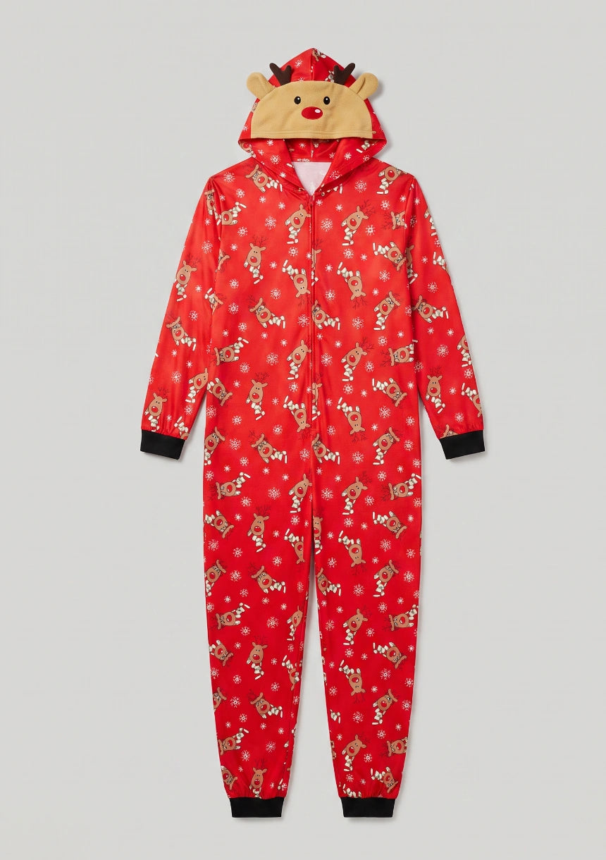 Herren Weihnachtsmotiv Einteiler Pyjama