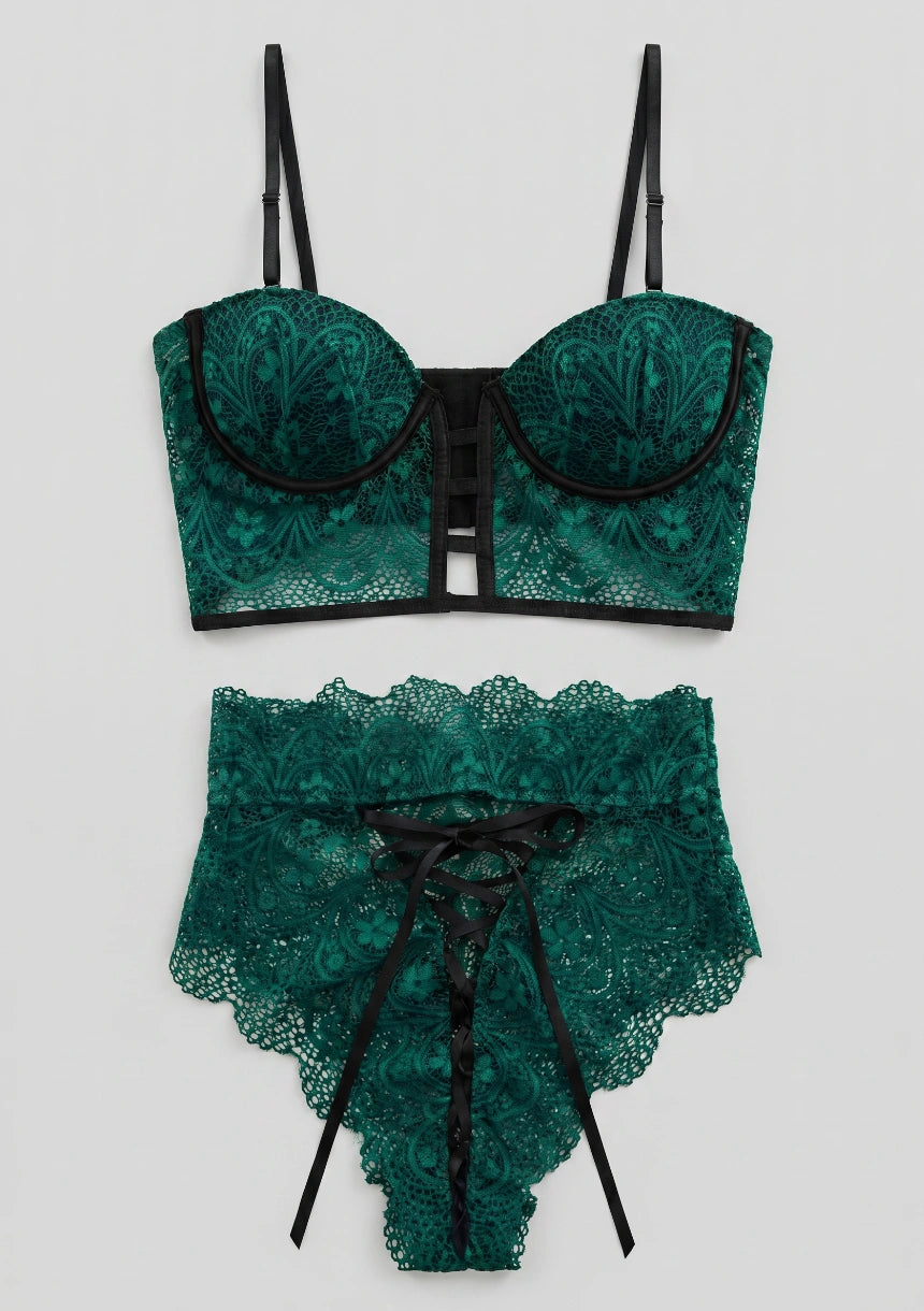 Lingerie-Set mit Korsett-Top