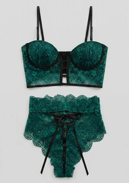 Lingerie-Set mit Korsett-Top