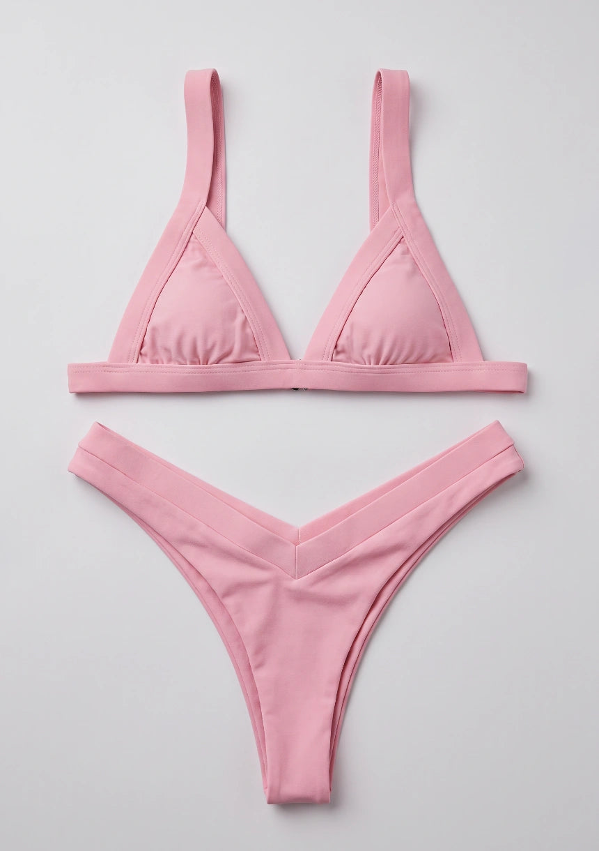 Zweiteiliger Bikini mit Bindebändern