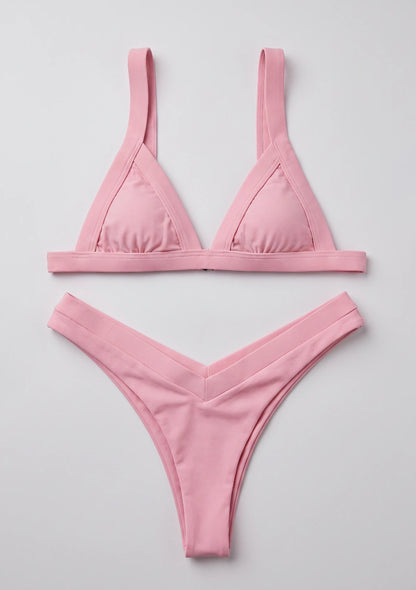 Zweiteiliger Bikini mit Bindebändern