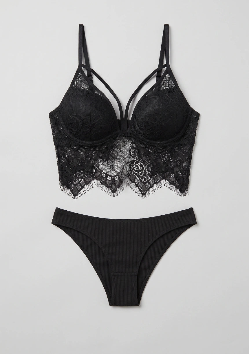 Lingerie-Set mit längerem Oberteil