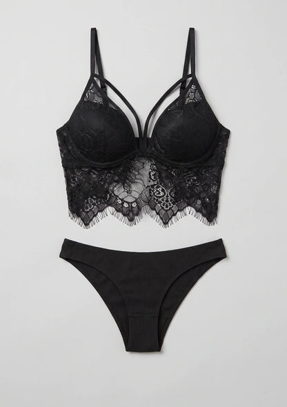 Lingerie-Set mit längerem Oberteil