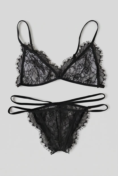 Weiches Spitzen-Lingerie-Set