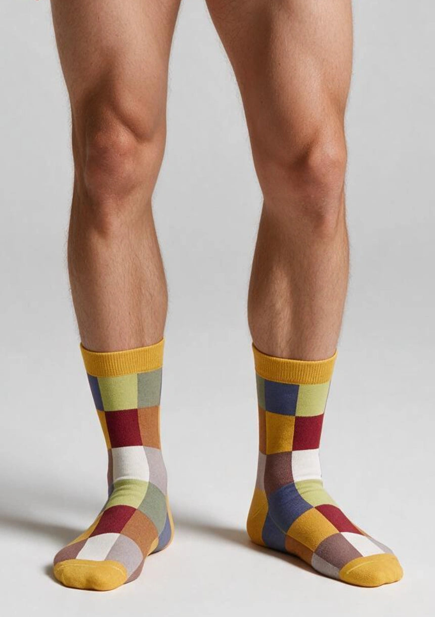 5er-Pack bunte gemusterte Socken für Herren