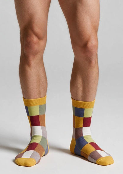 5er-Pack bunte gemusterte Socken für Herren