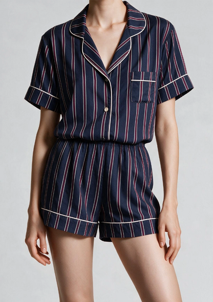 Schlafanzug-Set mit Shirt und Shorts