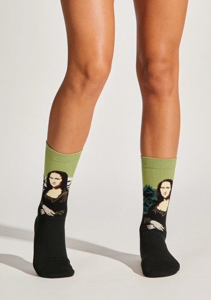 Lange Socken mit künstlerischen Designs