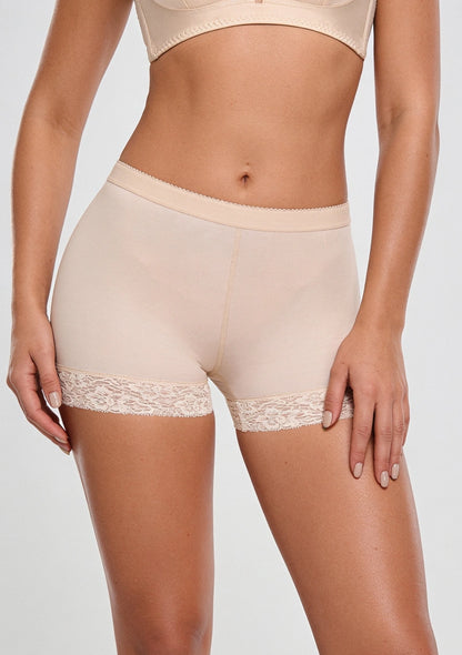 Push-Up Formende Shorts mit Spitzenbesatz
