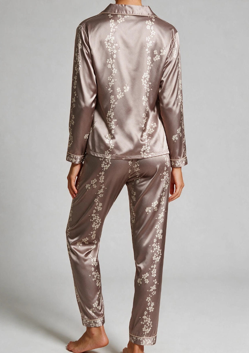 Floral Satin Pyjama