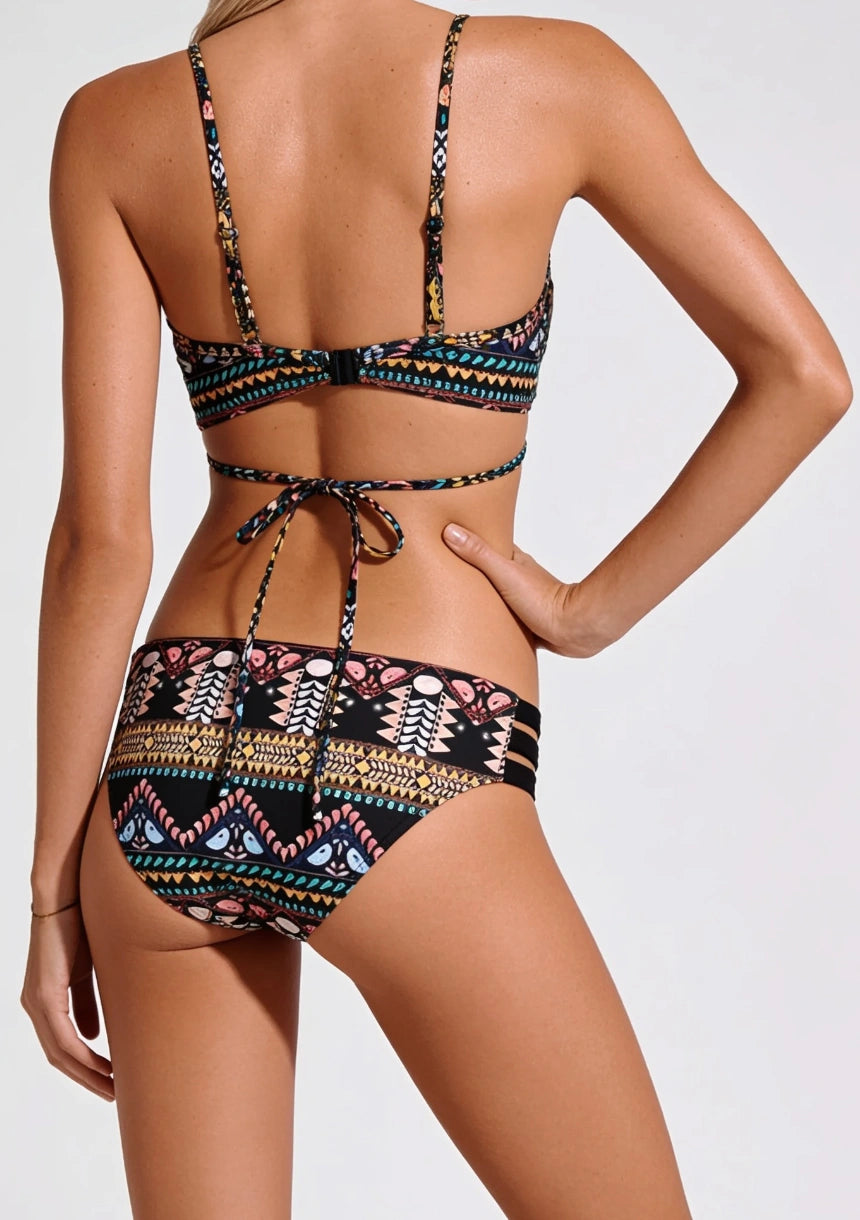 Aztekenmuster Zweiteiliges Bikini-Set