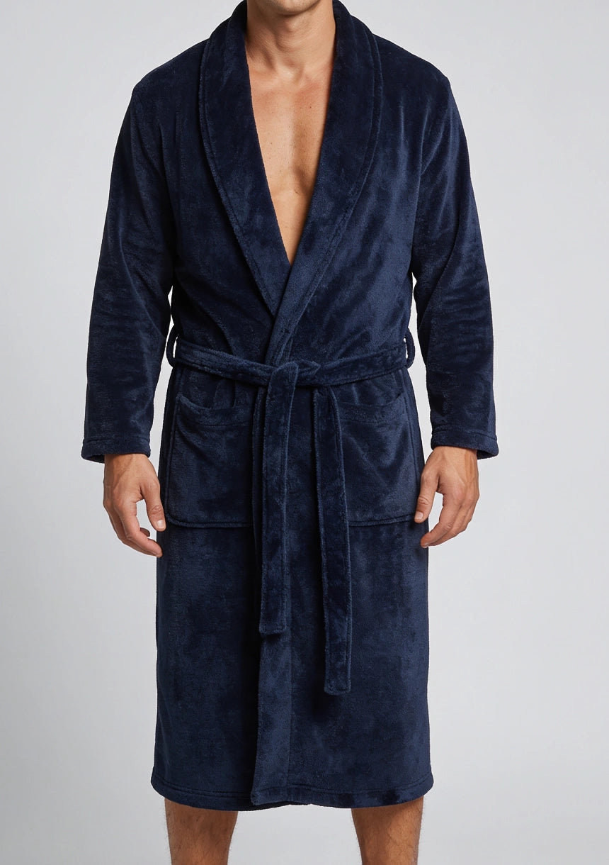 Herren Samt-Bademantel