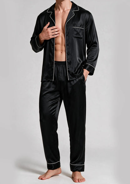 Herren Satin Pyjama Set