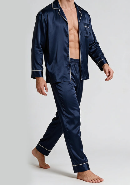 Herren Satin Pyjama Set