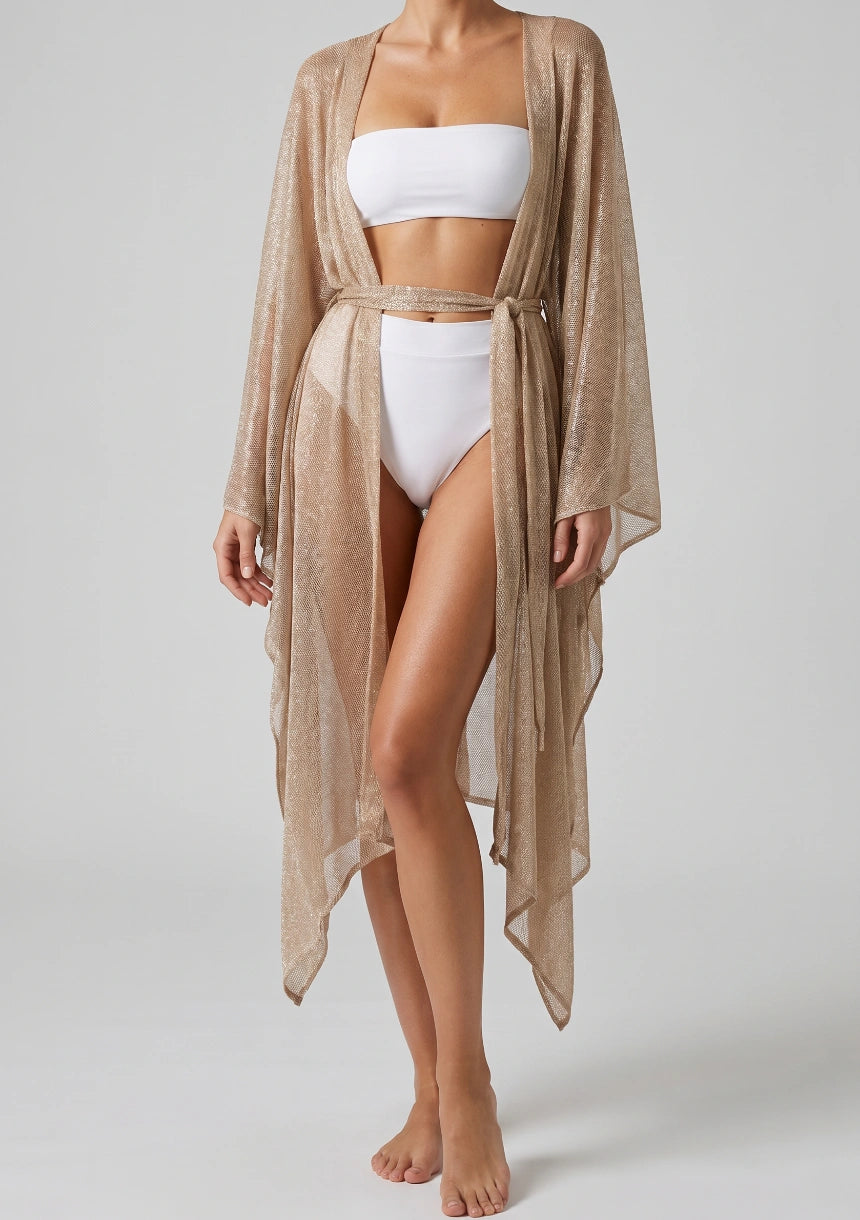Schimmernder Strand-Kimono