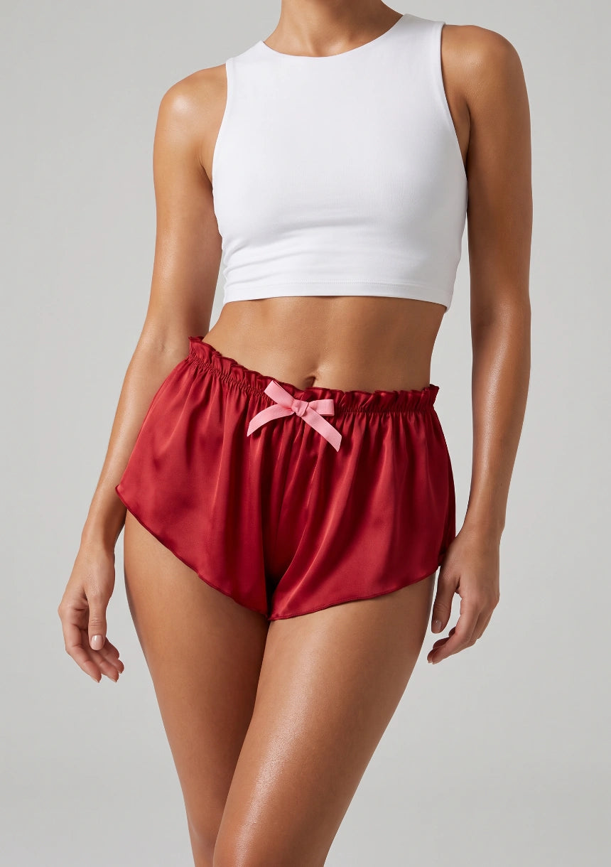 Kurze Pyjamas mit Schleifendetail