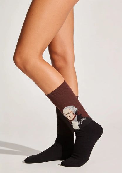Lange Socken mit künstlerischen Designs