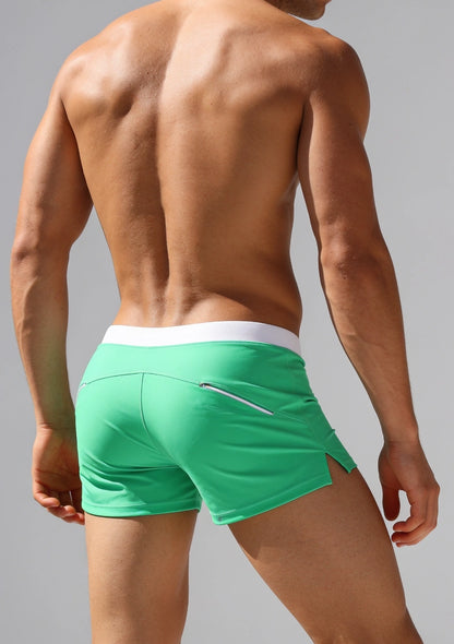 Kurze Schwimmshorts mit Tasche