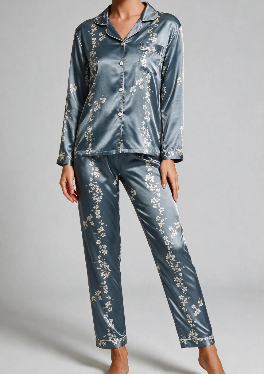 Floral Satin Pyjama