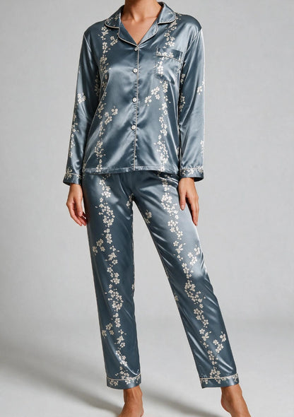 Floral Satin Pyjama