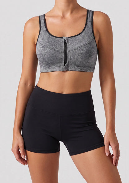 Plus-Size-Sport-BH mit Reißverschluss