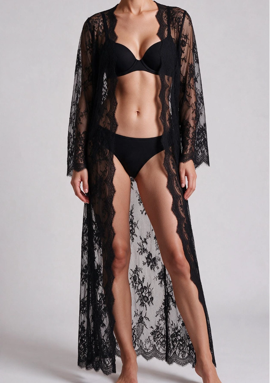 Spitzen Strand-Kimono