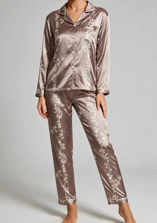 Floral Satin Pyjama