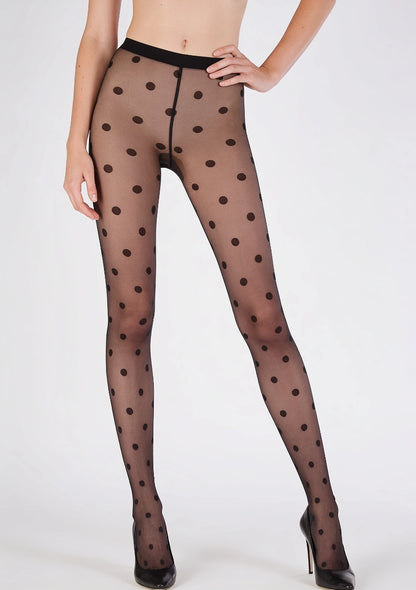 Damen Pünktchen Strumpfhosen