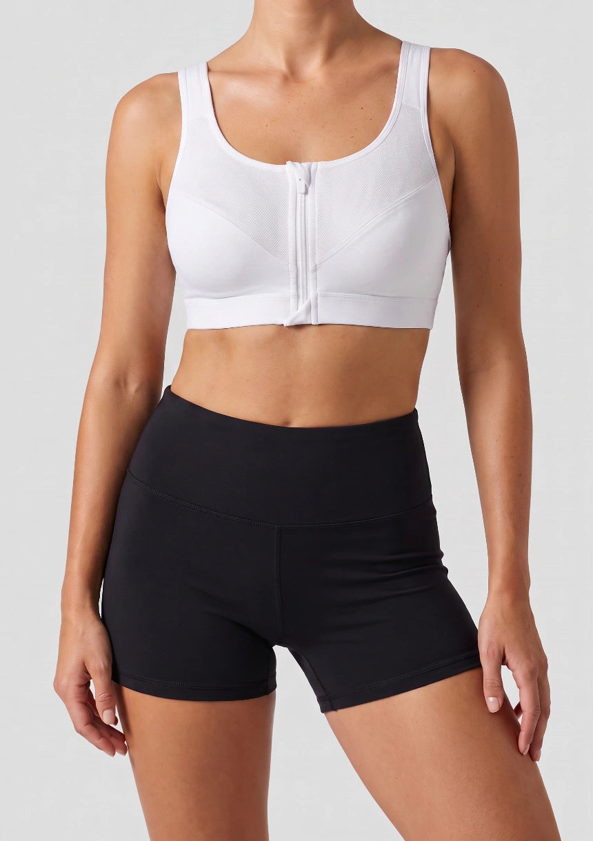 Plus-Size-Sport-BH mit Reißverschluss