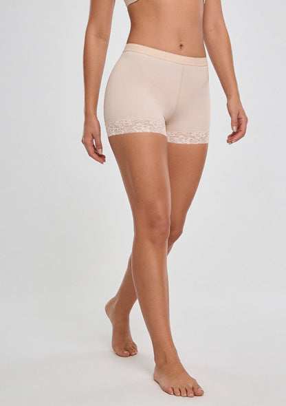 Push-Up Formende Shorts mit Spitzenbesatz