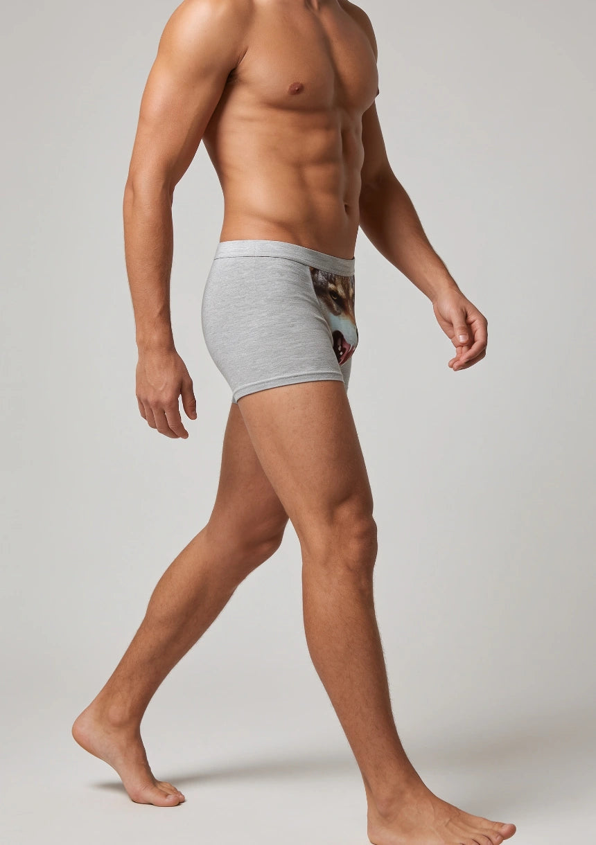 Herren Boxershorts mit Wolf Design