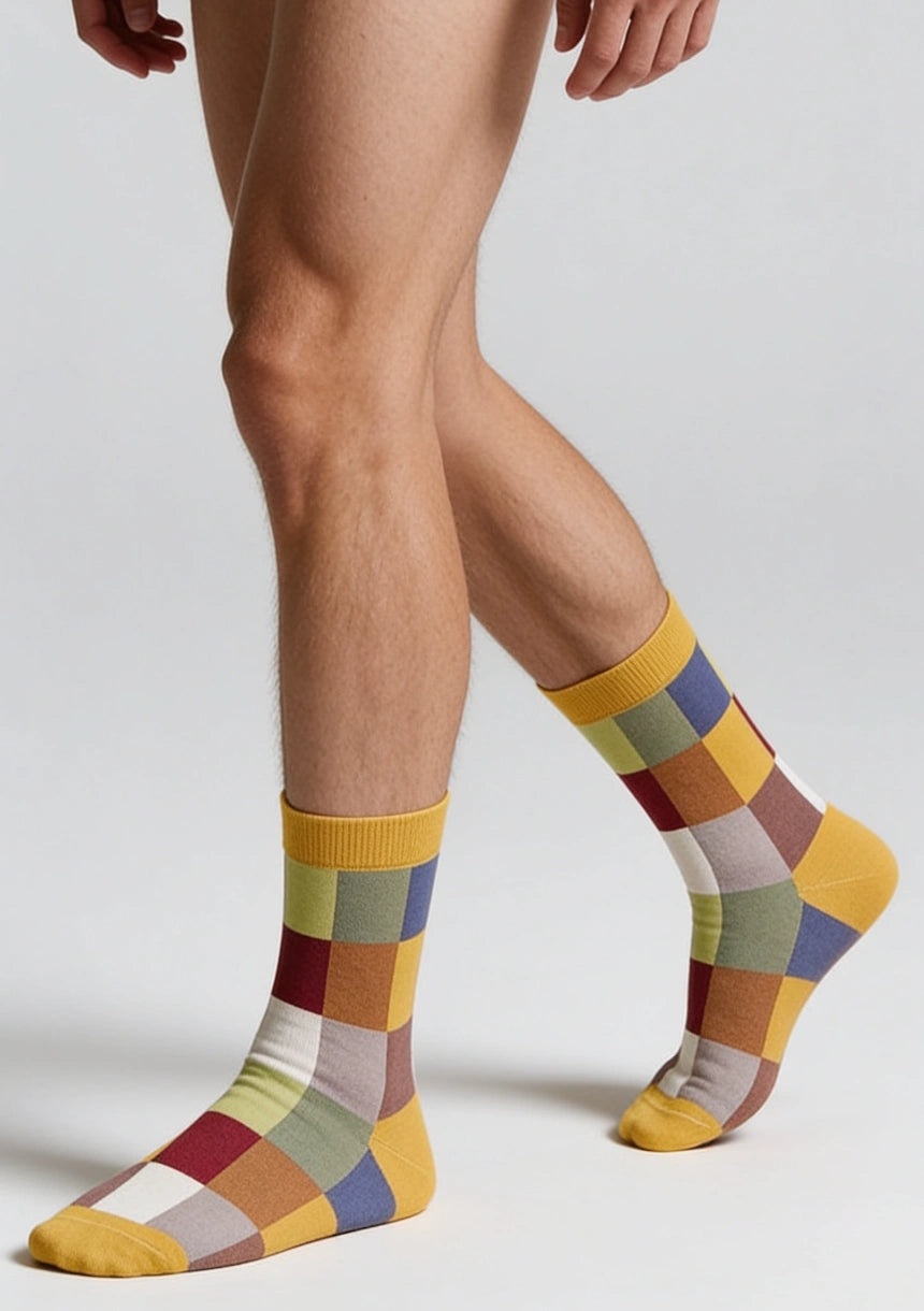 5er-Pack bunte gemusterte Socken für Herren