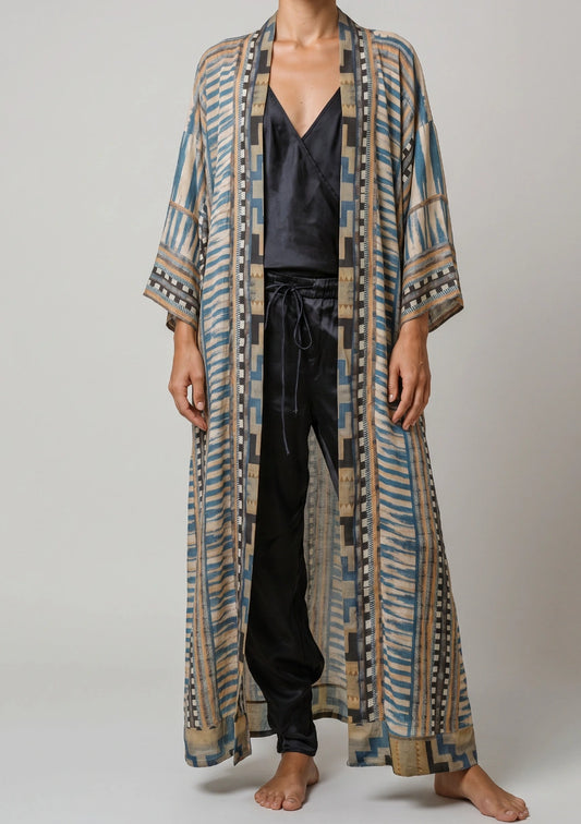 Aztekenmuster Strandkimono