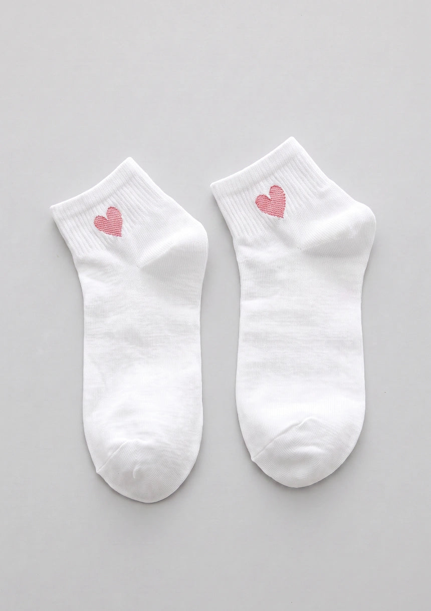 Knöchelsocken mit dekorativem Herz