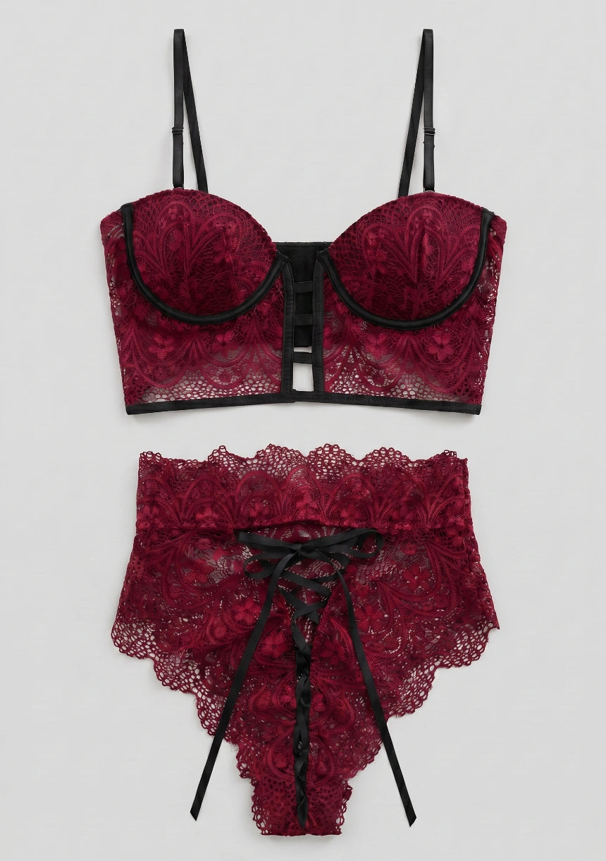Lingerie-Set mit Korsett-Top