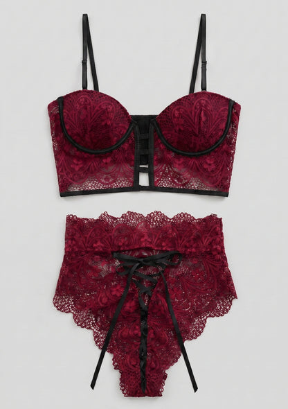 Lingerie-Set mit Korsett-Top