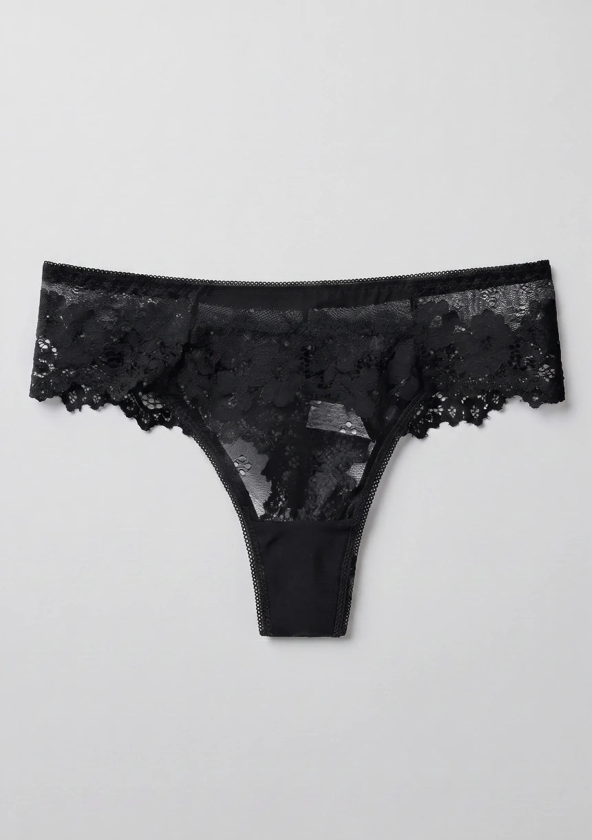 Klassische Spitzenstring-Panties