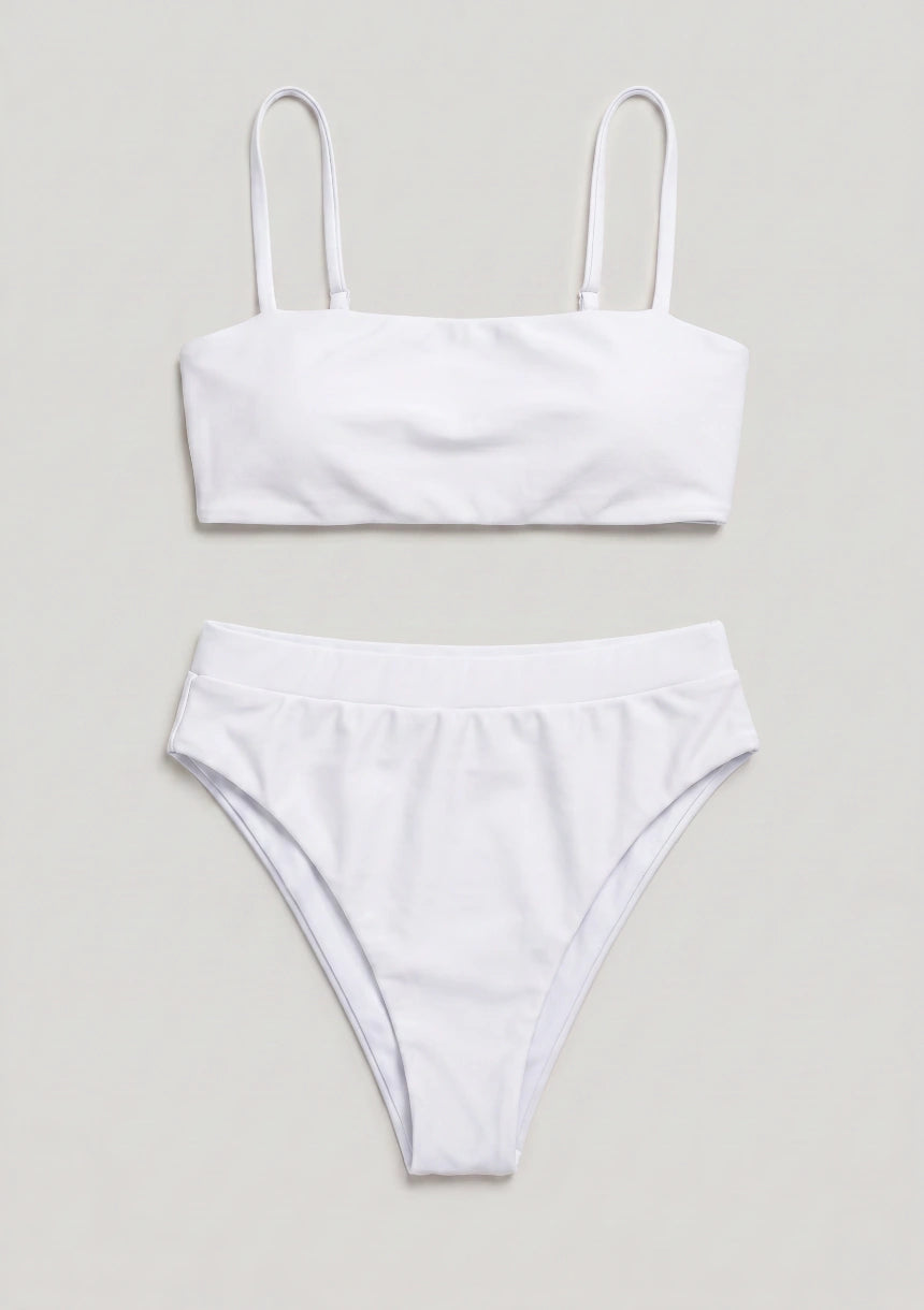 Hochgeschnittener Zweiteiler Bikini Set