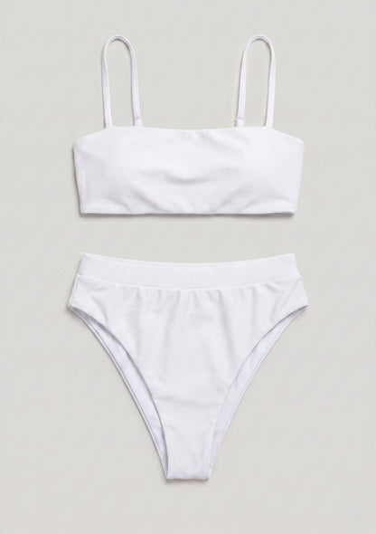 Hochgeschnittener Zweiteiler Bikini Set